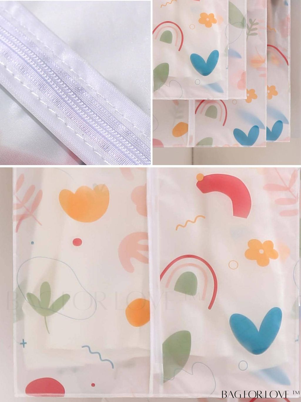 BagForLove - Translucent Cartoon Graphic Cloth Storage Bag - Organize in Style!