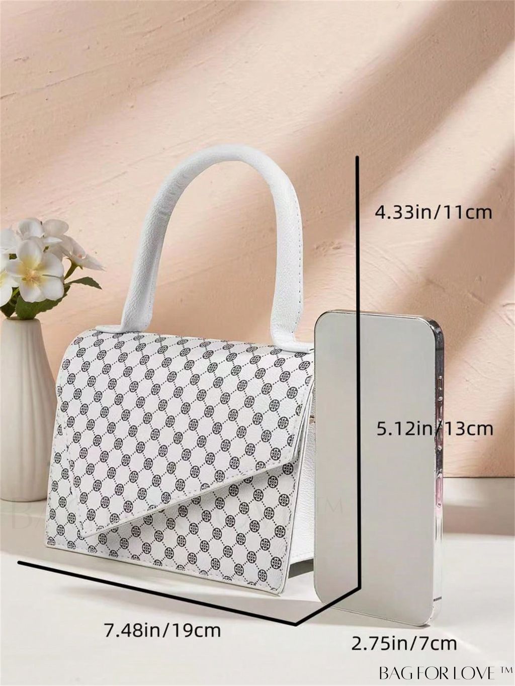 BagForLove - Crocodile Embossed Mini Flap Square Bag