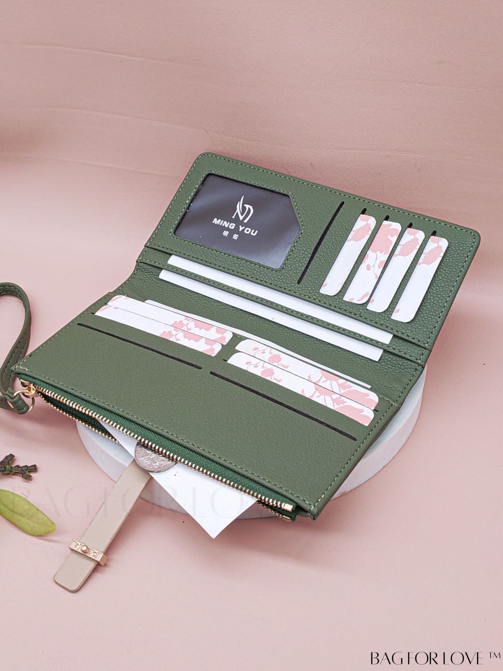 BagForLove - Stylish Pink Quilted Long Wallet with Zipper for Everyday Fashion