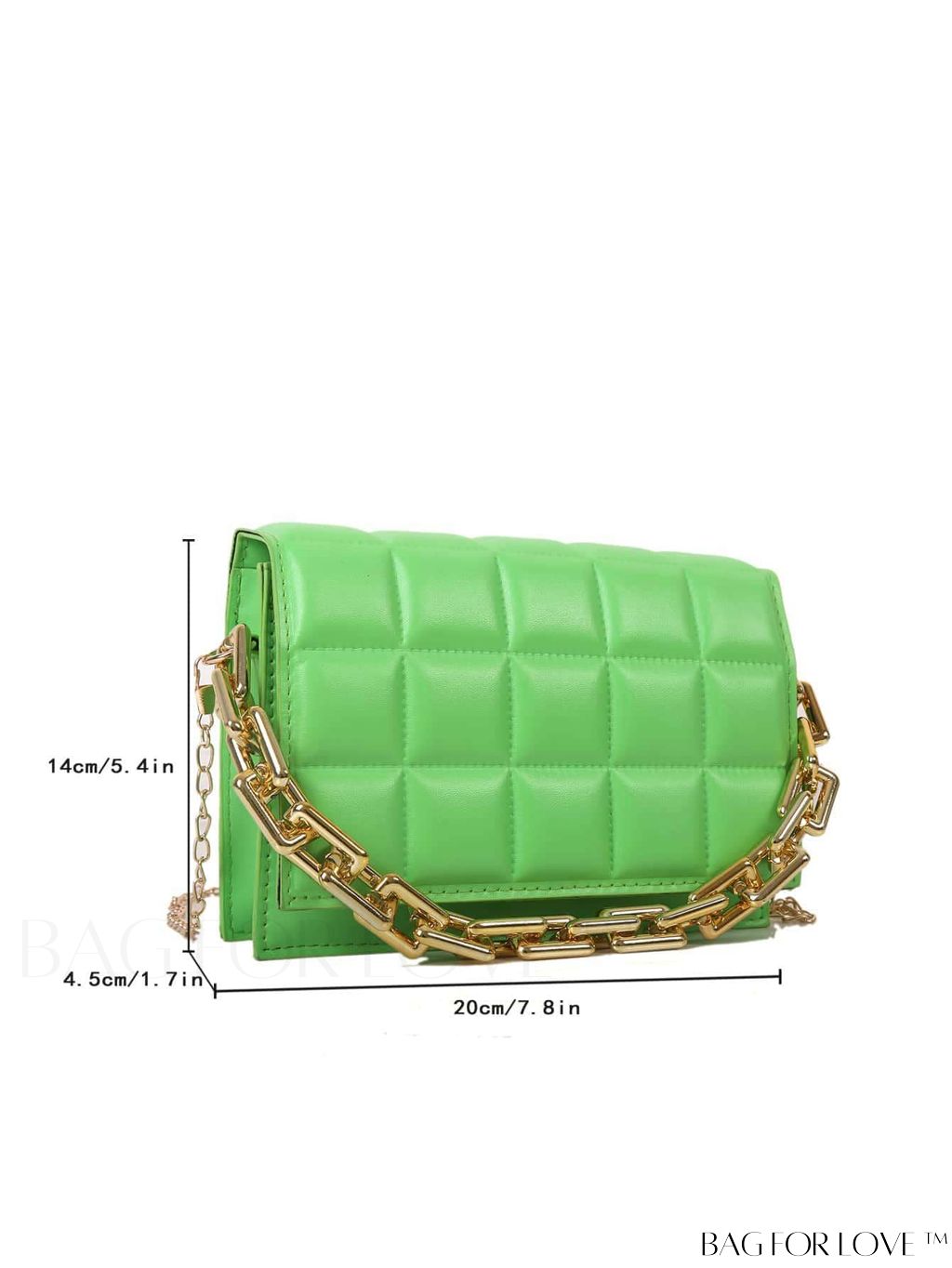 BagForLove - Compact Quilted Chain Square Bag with Subtle Detailing