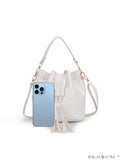 BagForLove - Stylish Drawstring Bucket Bag with Tassel Decor - Medium Size