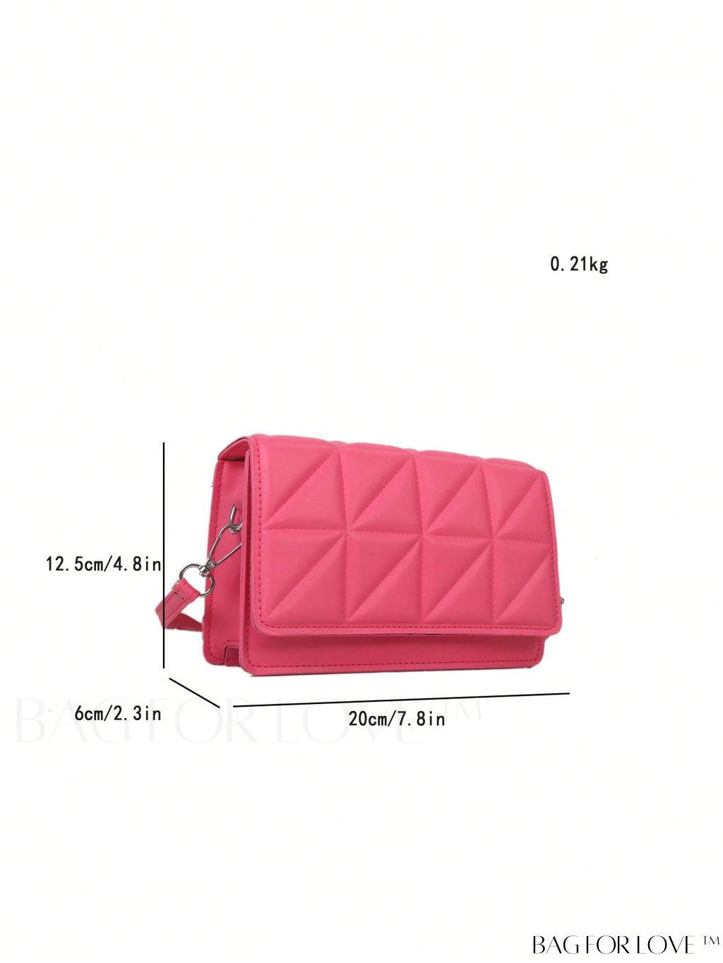 BagForLove - Stylish Adjustable Strap Crossbody Bag with Quilted Detail and Plaid Design