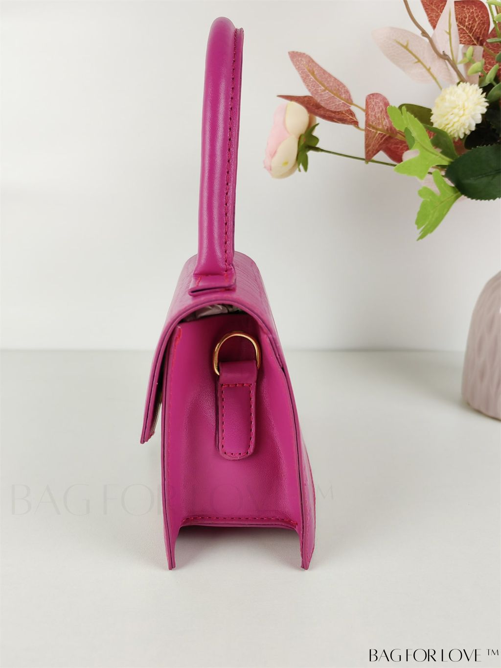 BagForLove - Crocodile Embossed Mini Flap Square Bag