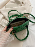 BagForLove - Stylish Geometric Clamshell Bag with Dual Handles and Adjustable Crossbody/Handheld Strap