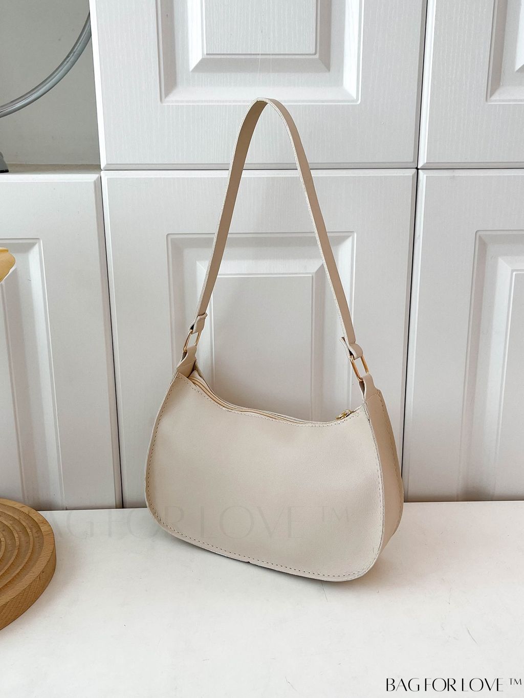 BagForLove - Refined Small Hobo Bag: Minimalist Elegance in Solid Color