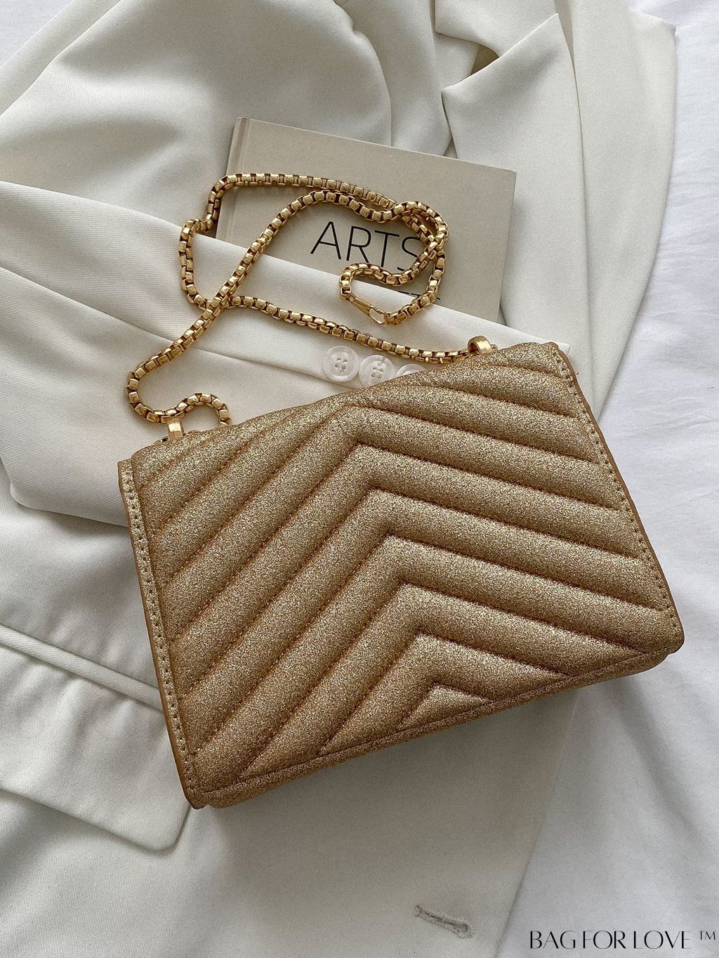 BagForLove - Compact Quilted Flap Shoulder Bag in Striking Neon Red