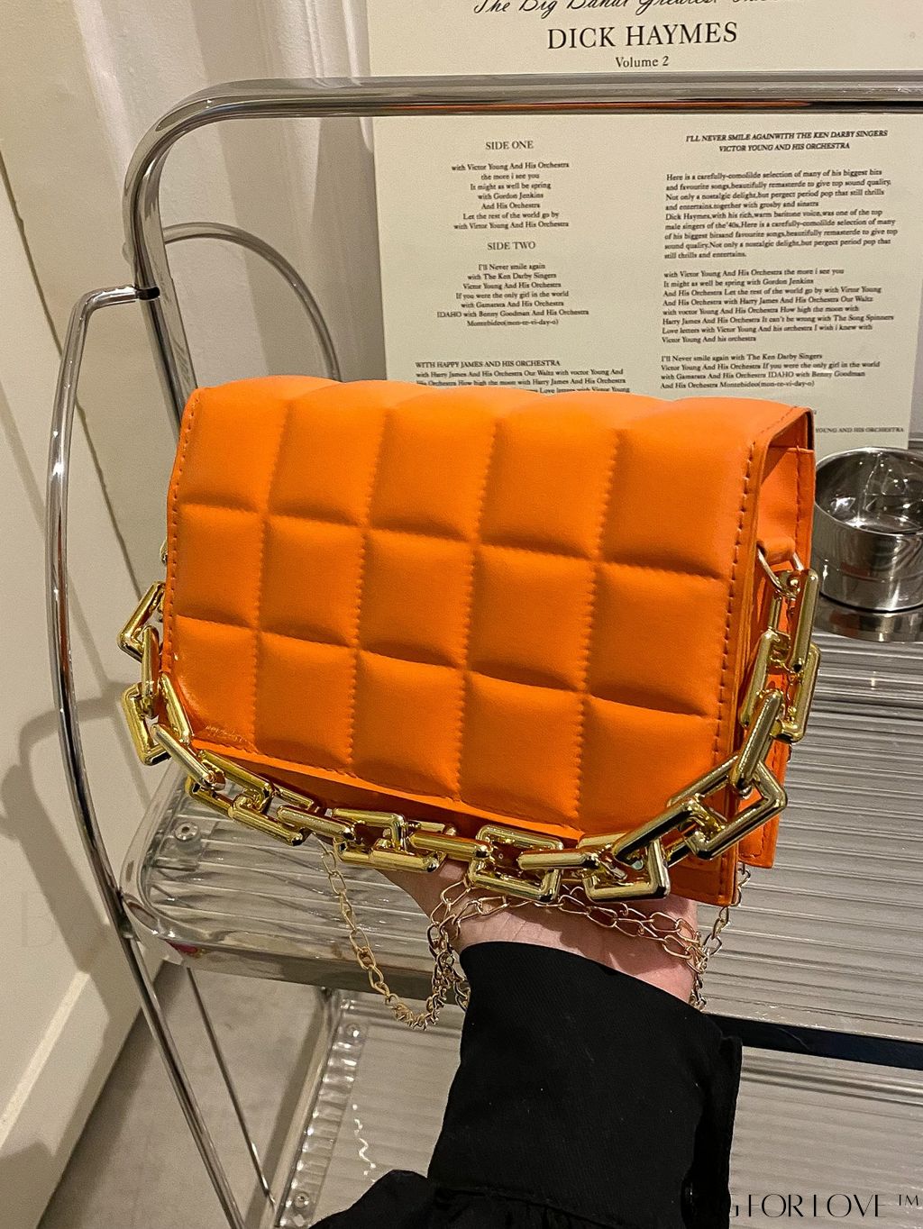 BagForLove - Compact Quilted Chain Square Bag with Subtle Detailing