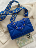 BagForLove - Compact Chain Flap Square Bag with Stylish Quilted Design