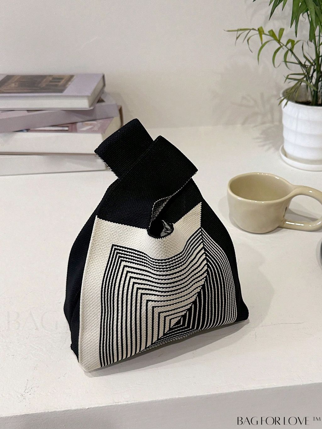 BagForLove - Compact Geometric Satchel with Twin Handles