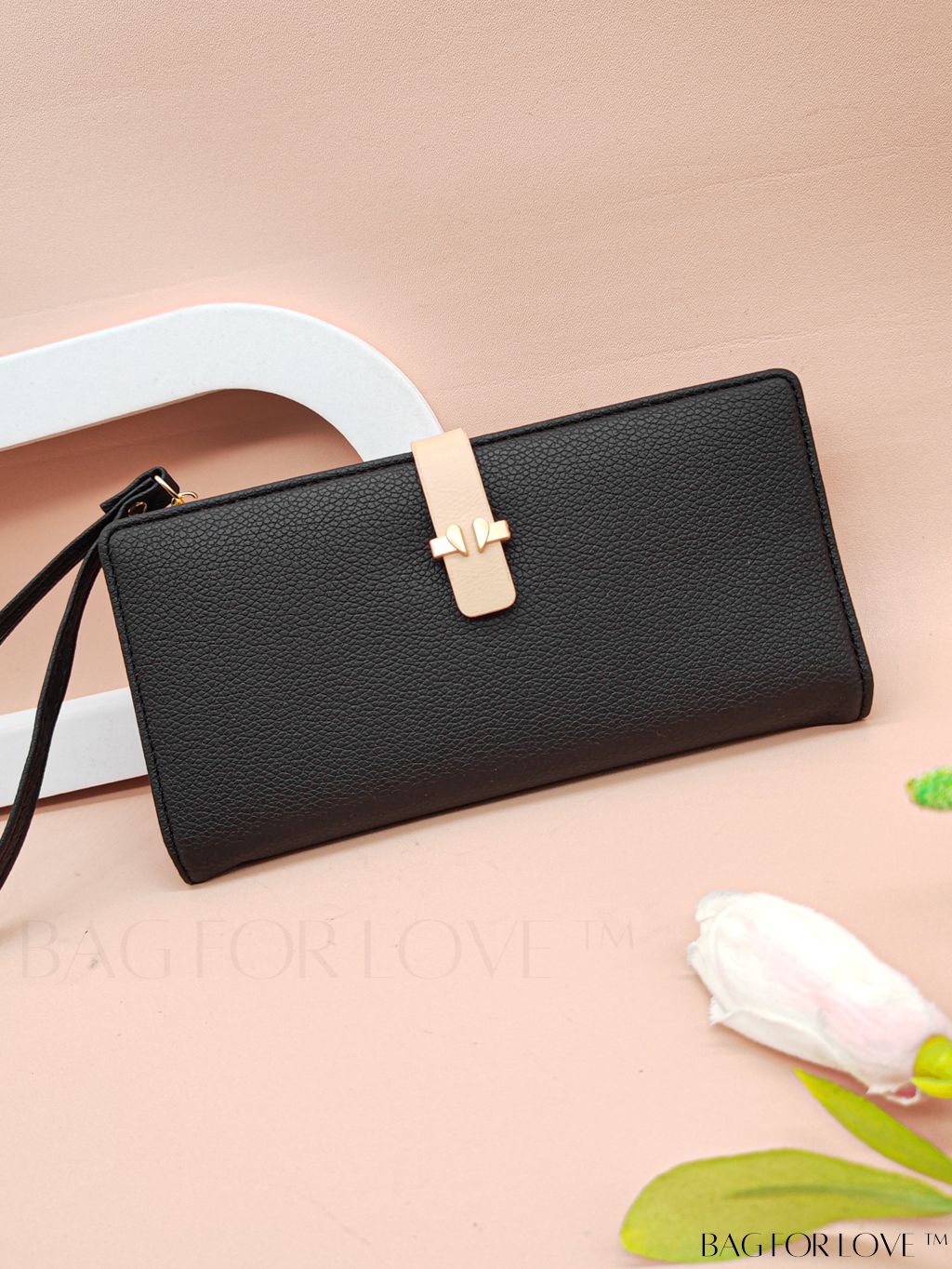 BagForLove - Stylish Pink Quilted Long Wallet with Zipper for Everyday Fashion