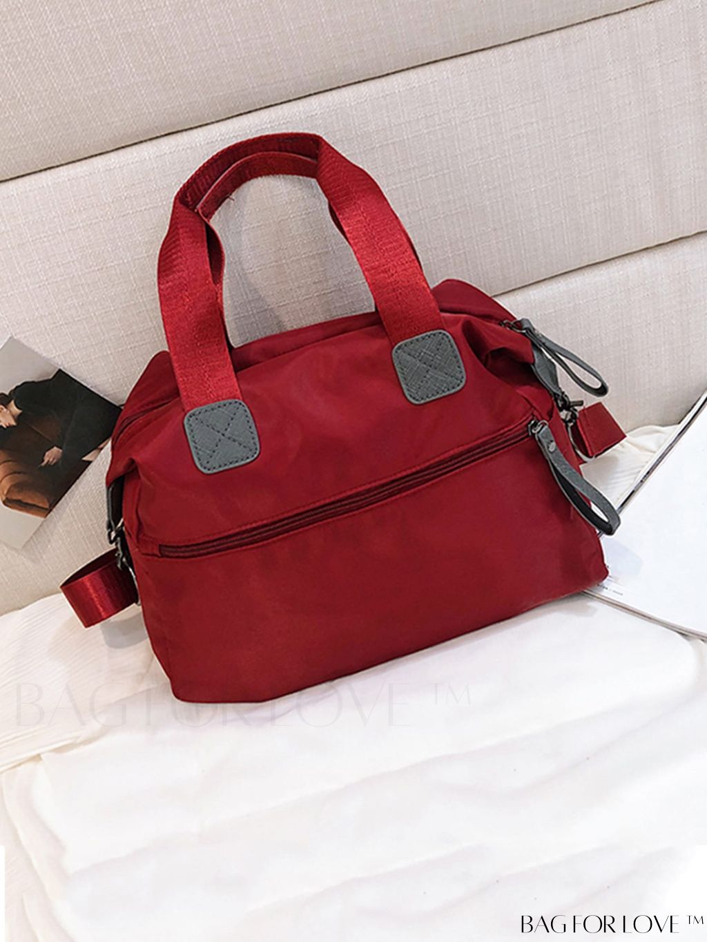 BagForLove - Waterproof Nylon Hand Bag: Womens Multi-Pocket Shoulder Crossbody for Travel and Everyday Use