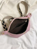 BagForLove - Stylish Chevron Fanny Pack with Metal Zipper Detail and PU Material