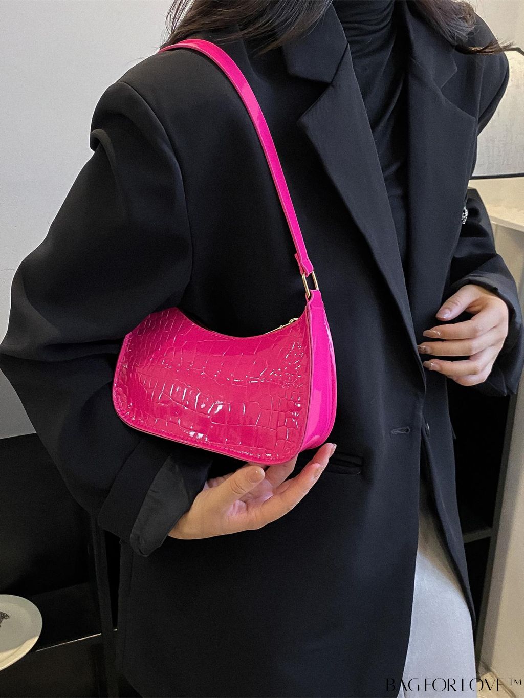 BagForLove - Refined Small Hobo Bag: Minimalist Elegance in Solid Color