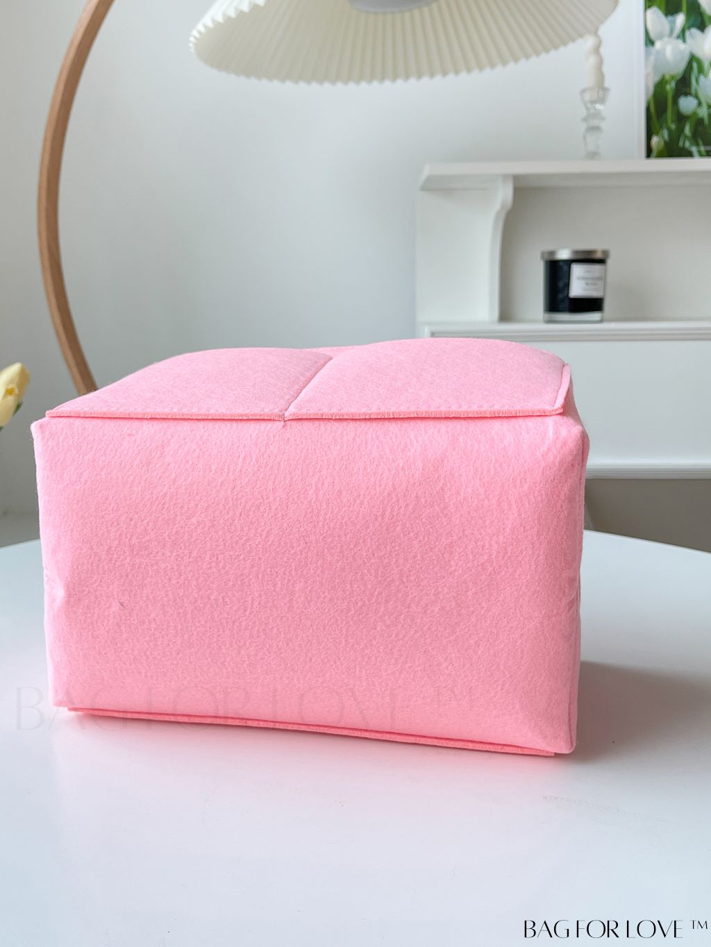 BagForLove - Streamlined Felt Khaki Tote Insert for Effortless Organization