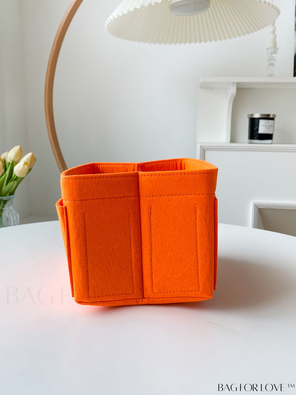 BagForLove - Streamlined Felt Khaki Tote Insert for Effortless Organization