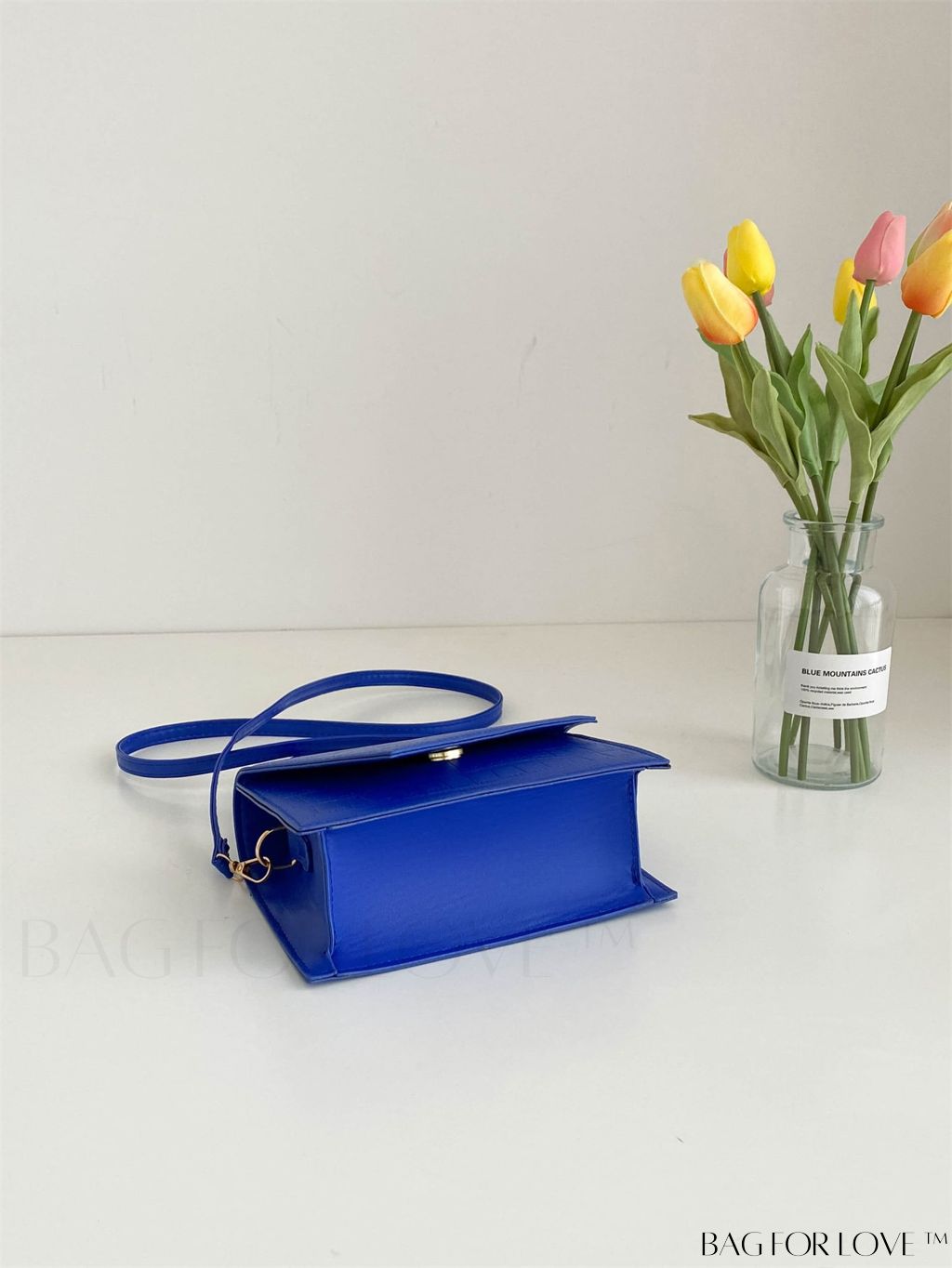 BagForLove - Crocodile Embossed Mini Flap Square Bag