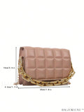 BagForLove - Compact Quilted Chain Square Bag with Subtle Detailing