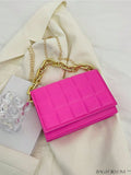 BagForLove - Compact Quilted Chain Square Bag with Subtle Detailing