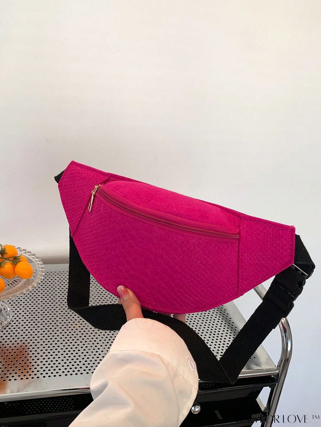 BagForLove - Orange Crocodile Embossed Fanny Pack: Stylish and Versatile Accessory