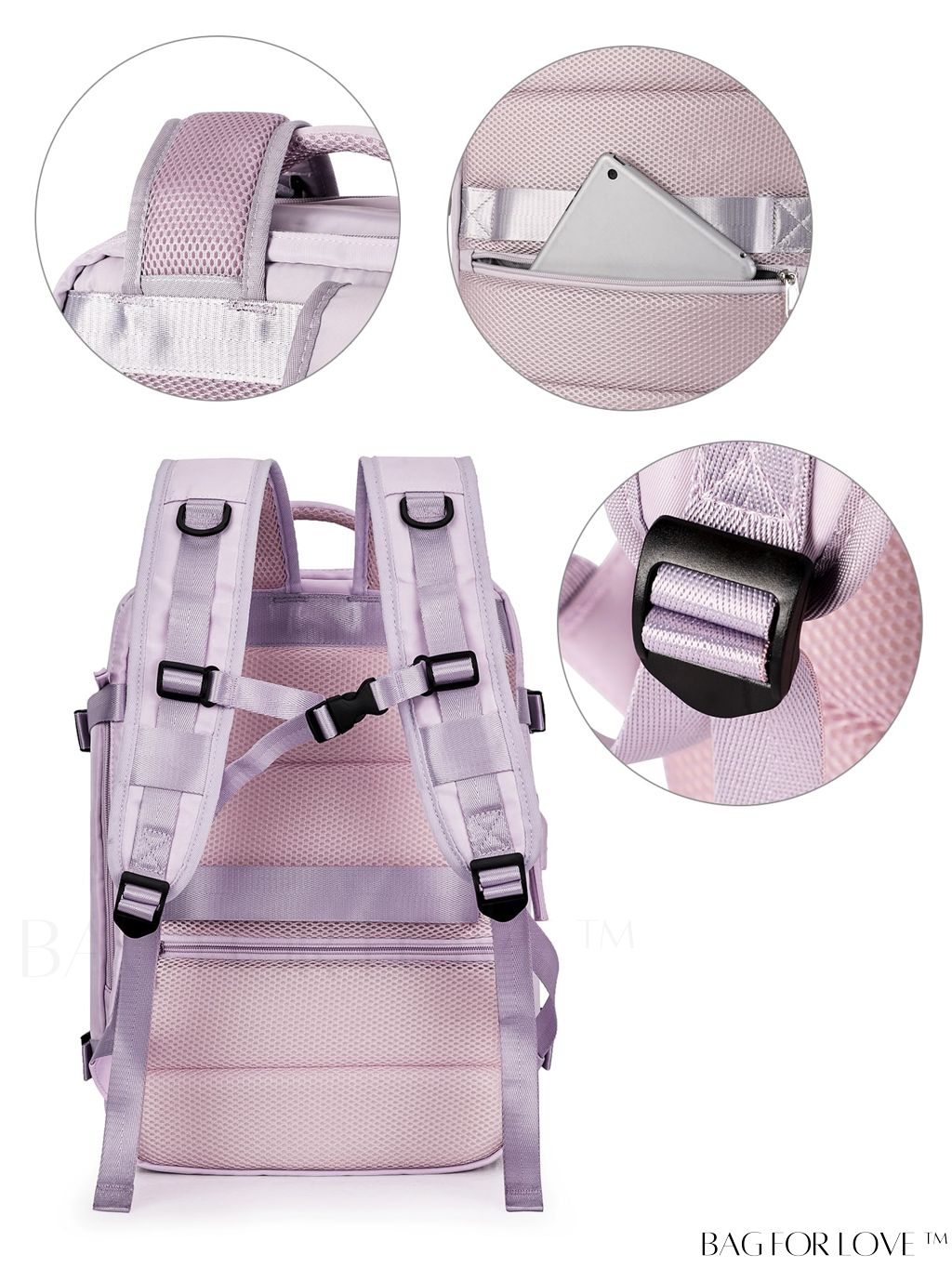 BagForLove - Premium Classic Medium Backpack with Zipper and Wet-Dry Separation