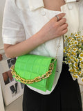 BagForLove - Compact Quilted Chain Square Bag with Subtle Detailing