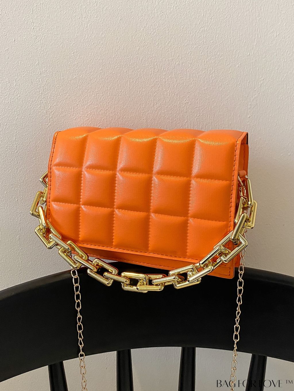 BagForLove - Compact Quilted Chain Square Bag with Subtle Detailing