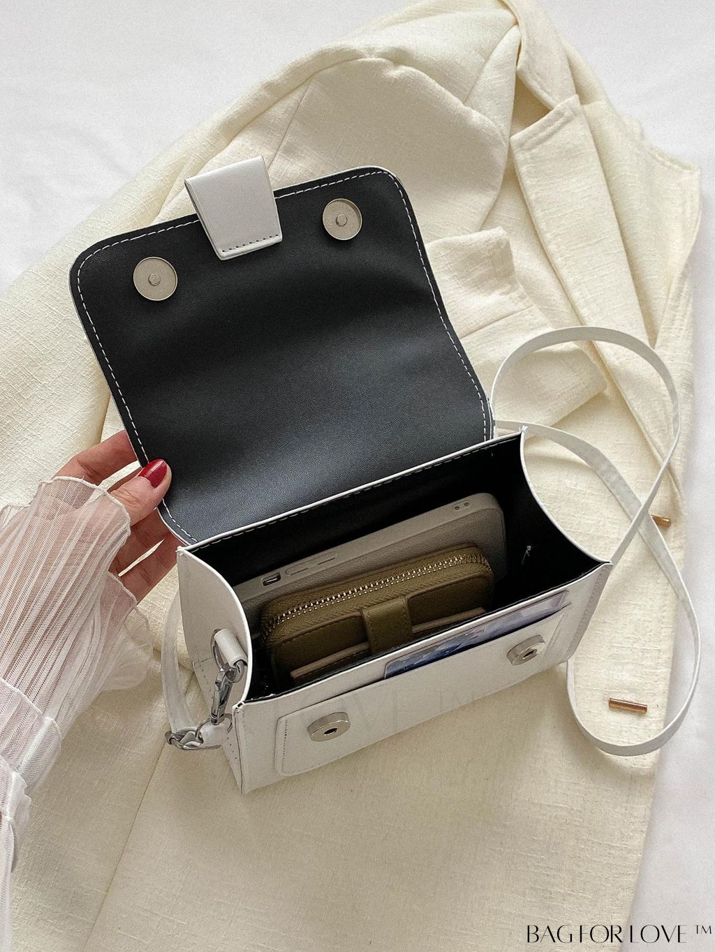 BagForLove - Minimalist Womens Clutch Purse - Elegant Small Square Handbag for Fashionable Style