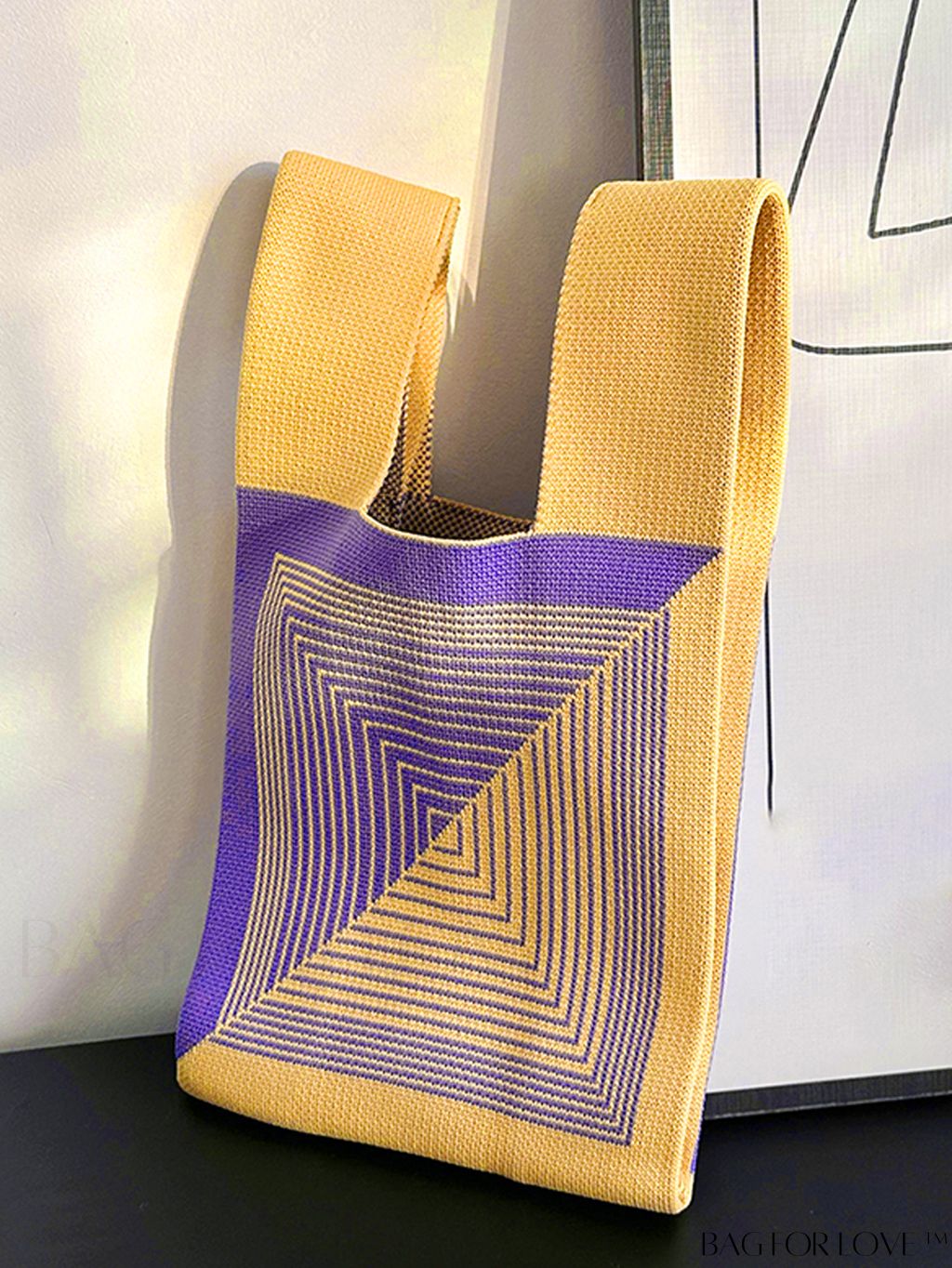 BagForLove - Compact Geometric Satchel with Twin Handles