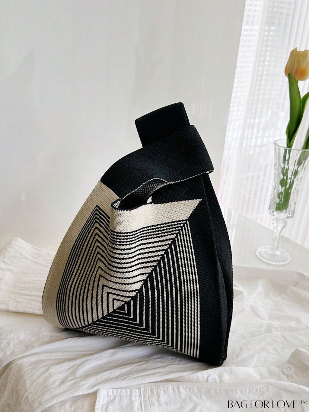 BagForLove - Compact Geometric Satchel with Twin Handles