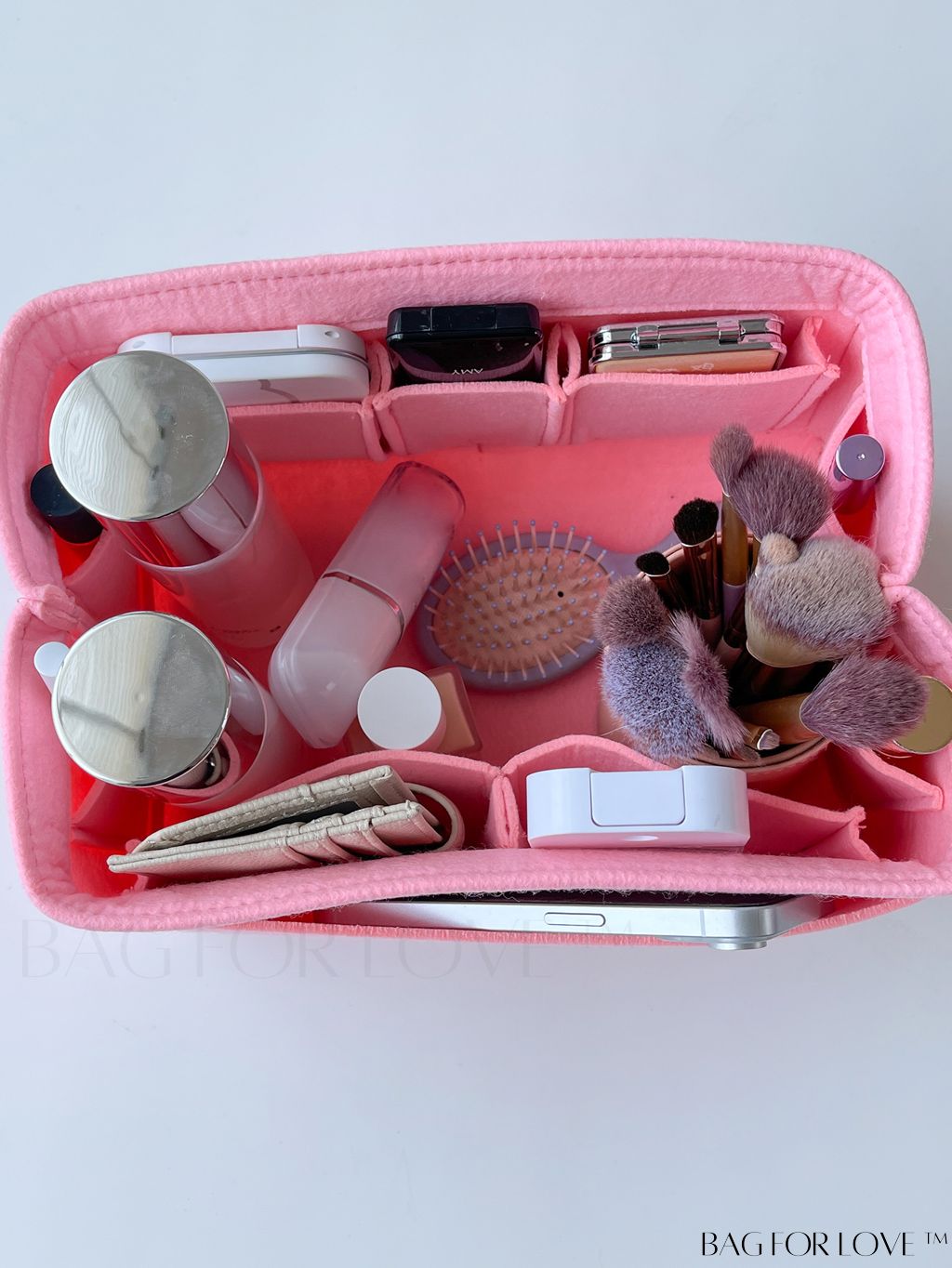 BagForLove - Streamlined Felt Khaki Tote Insert for Effortless Organization