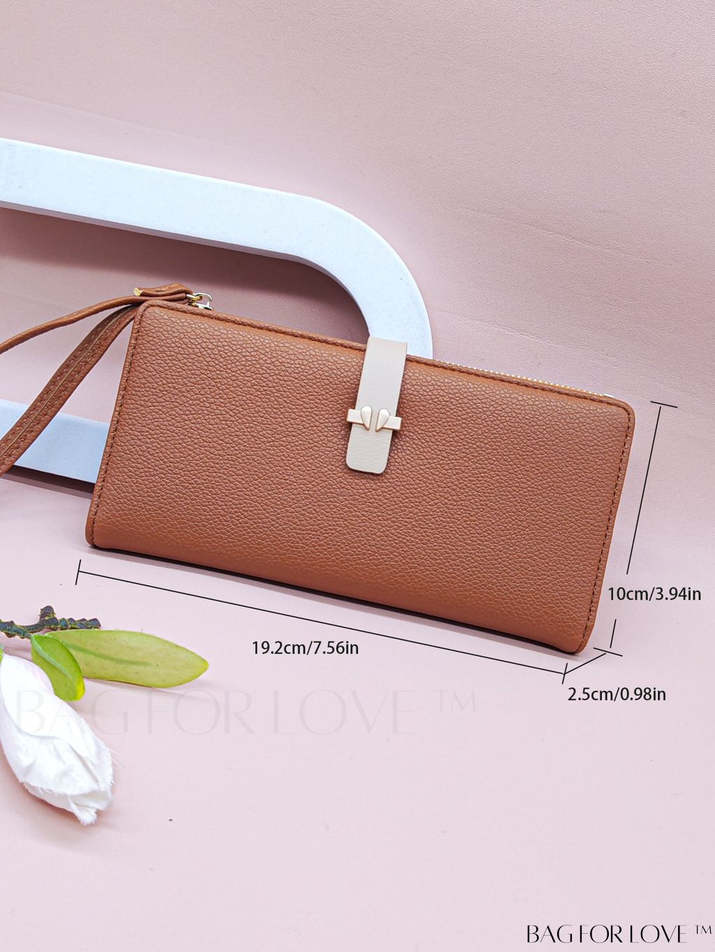 BagForLove - Stylish Pink Quilted Long Wallet with Zipper for Everyday Fashion