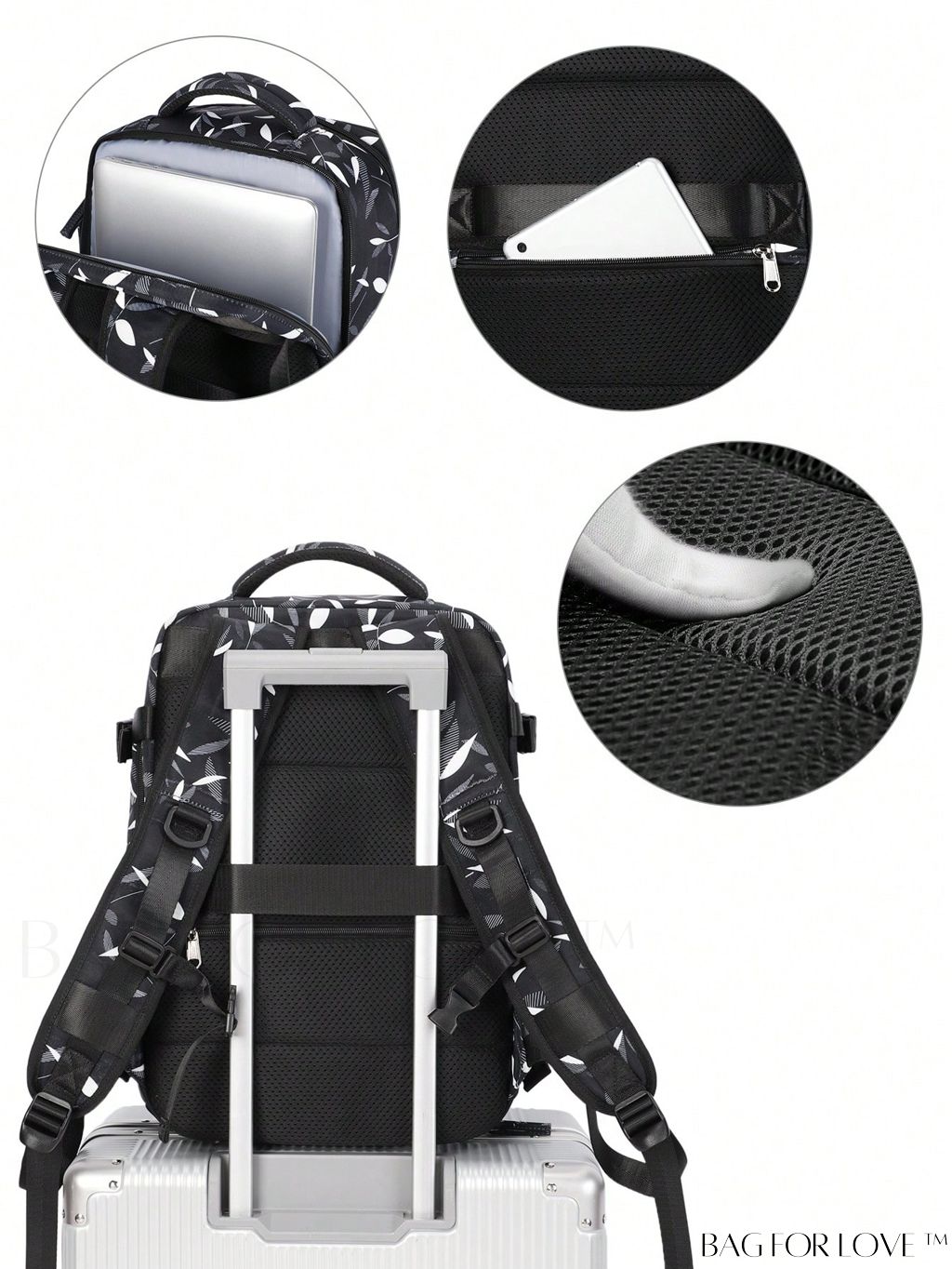 BagForLove - Premium Classic Medium Backpack with Zipper and Wet-Dry Separation