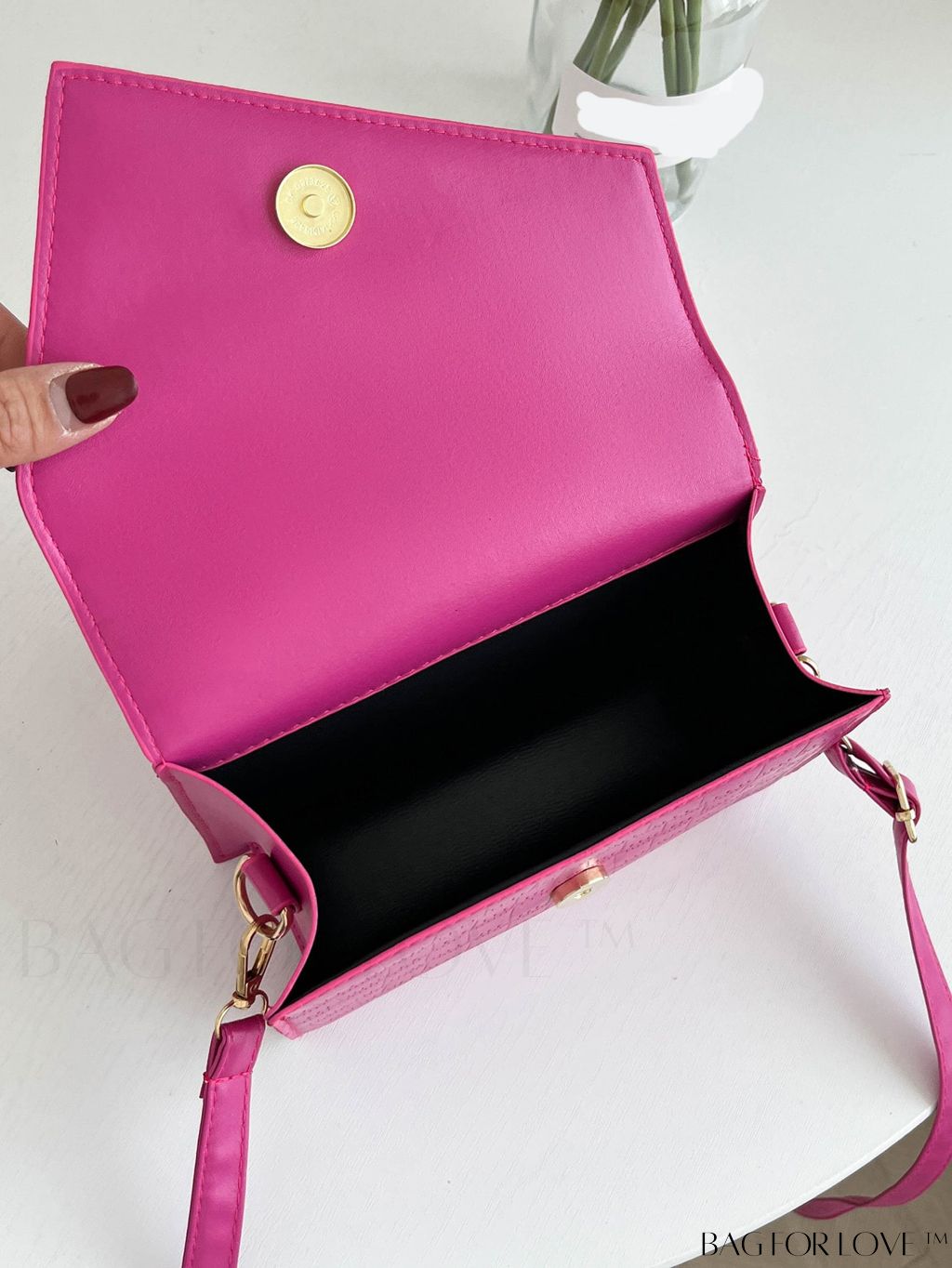 BagForLove - Crocodile Embossed Mini Flap Square Bag