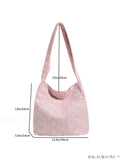 BagForLove - Stylish Jacquard Shopper Bag with Floral Design