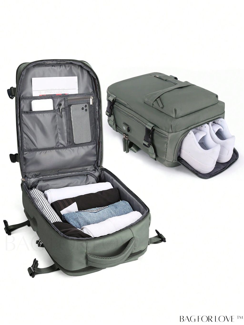 BagForLove - Premium Classic Medium Backpack with Zipper and Wet-Dry Separation