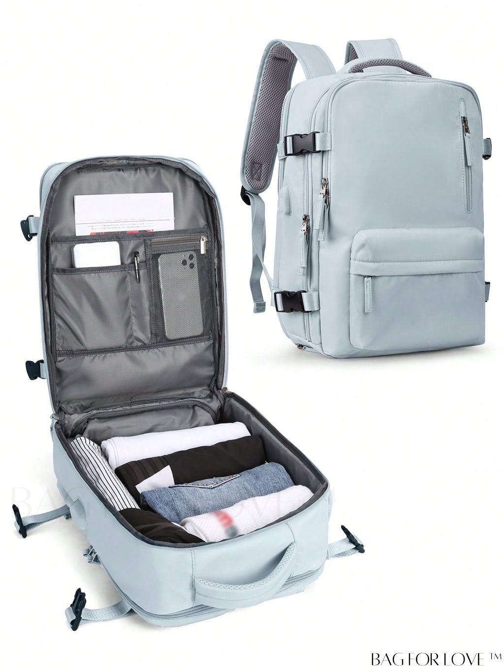 BagForLove - Premium Classic Medium Backpack with Zipper and Wet-Dry Separation