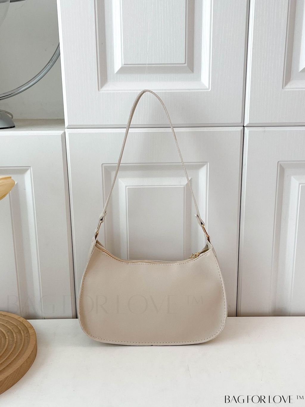 BagForLove - Refined Small Hobo Bag: Minimalist Elegance in Solid Color