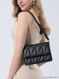 BagForLove - Stylish Adjustable Strap Crossbody Bag with Quilted Detail and Plaid Design