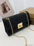 BagForLove - Mini Quilted Flap Chain Bag, Rhombus Embossed Shoulder Bag: Womens Artificial Leather Crossbody Purse