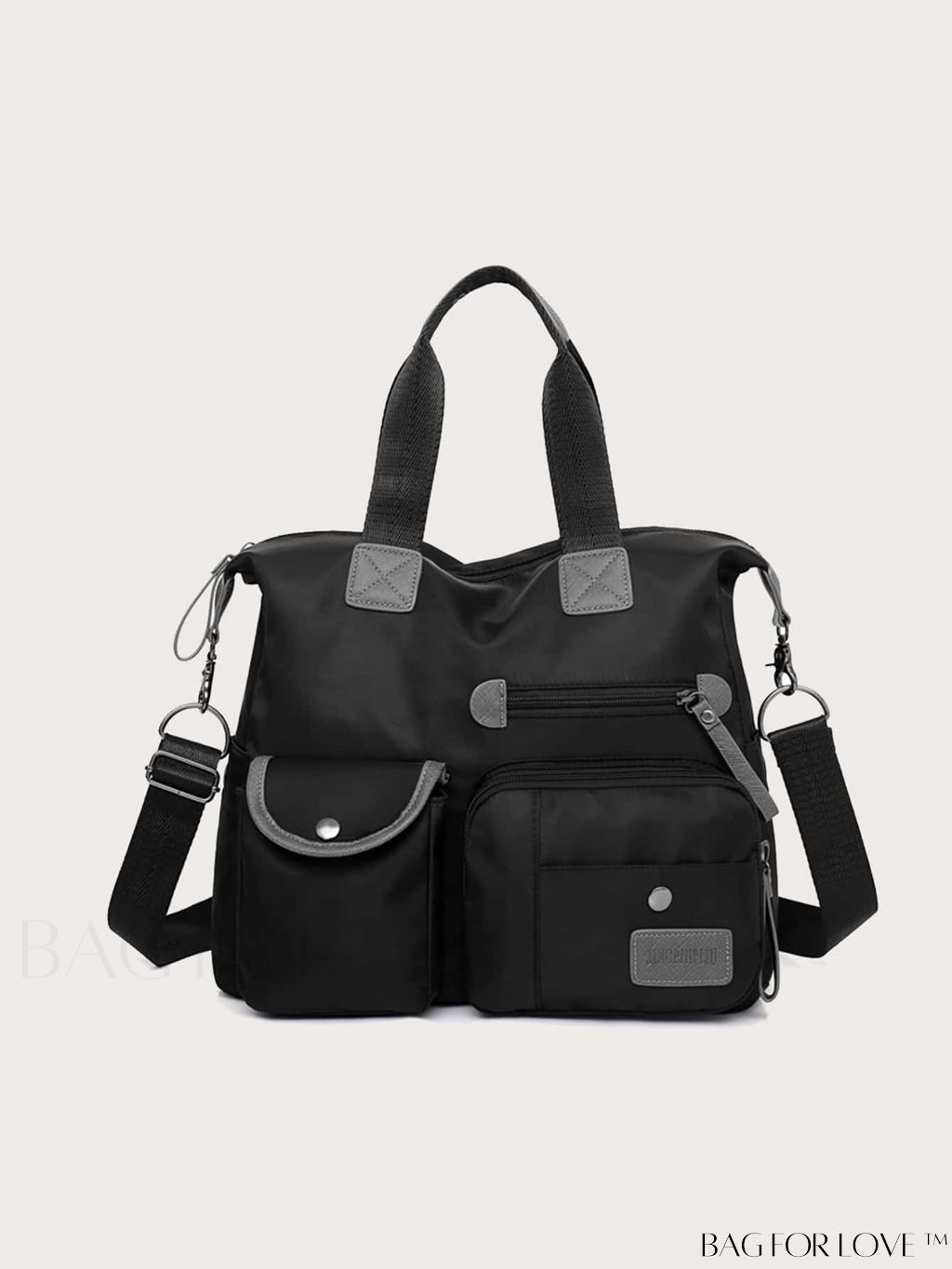 BagForLove - Waterproof Nylon Hand Bag: Womens Multi-Pocket Shoulder Crossbody for Travel and Everyday Use