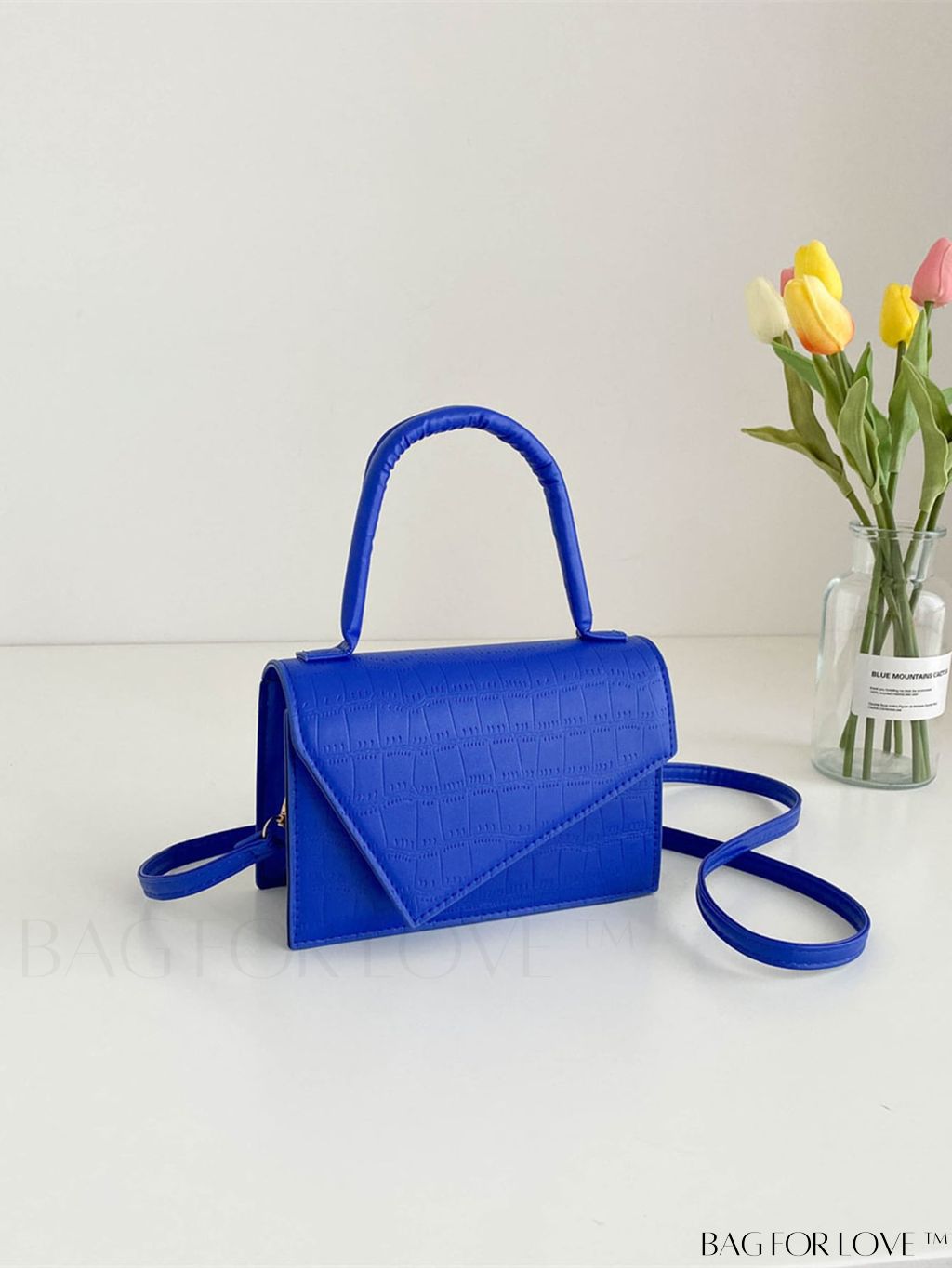 BagForLove - Crocodile Embossed Mini Flap Square Bag