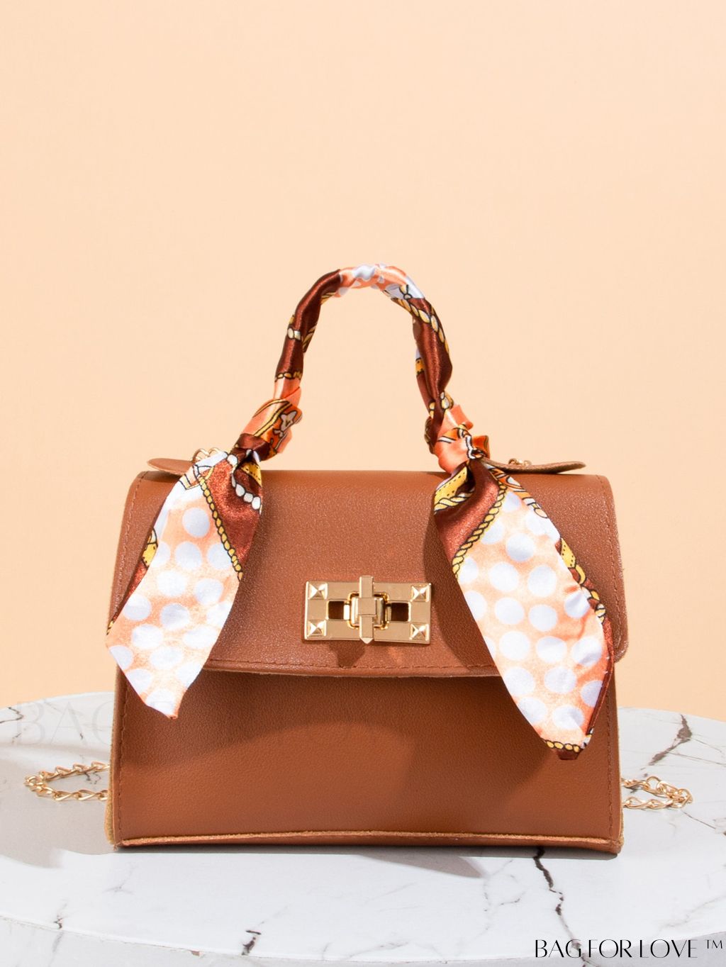 BagForLove - Neon Red Twilly Scarf Design Square Bag - Mini, Stylish, and Versatile!