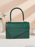 BagForLove - Crocodile Embossed Mini Flap Square Bag