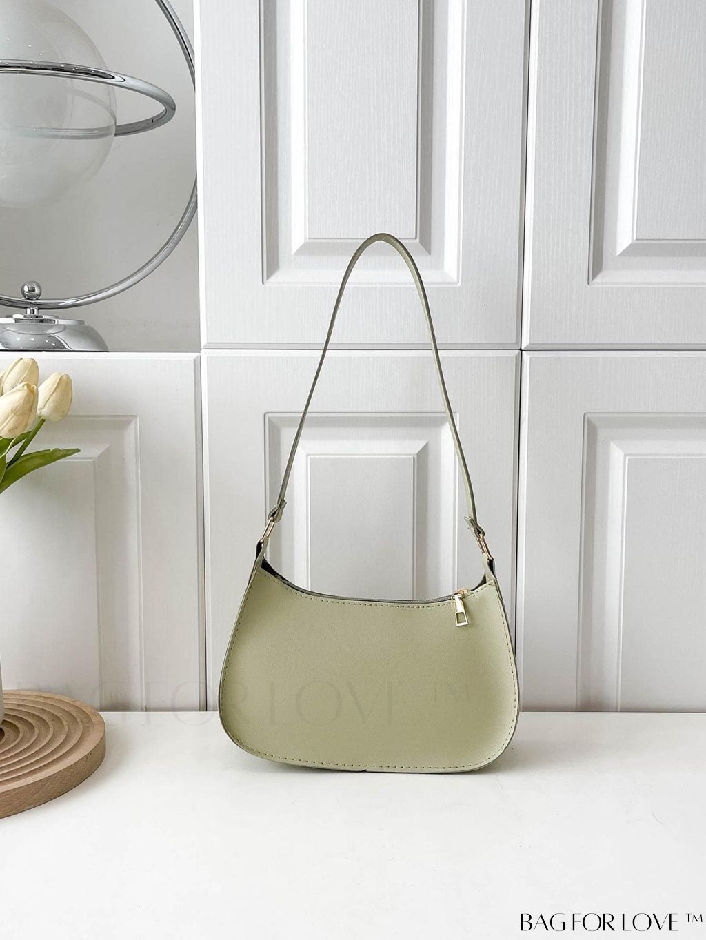BagForLove - Refined Small Hobo Bag: Minimalist Elegance in Solid Color