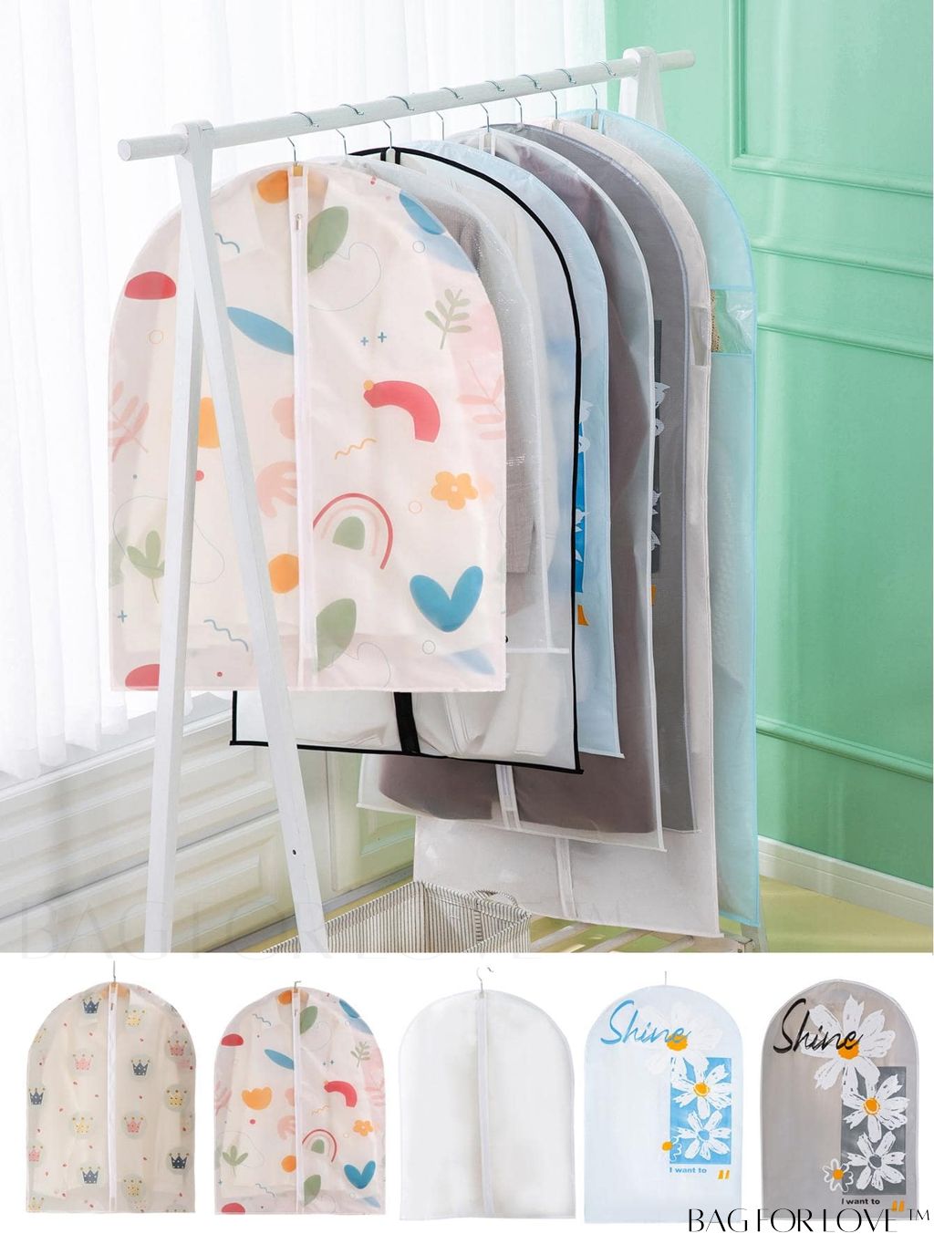 BagForLove - Translucent Cartoon Graphic Cloth Storage Bag - Organize in Style!