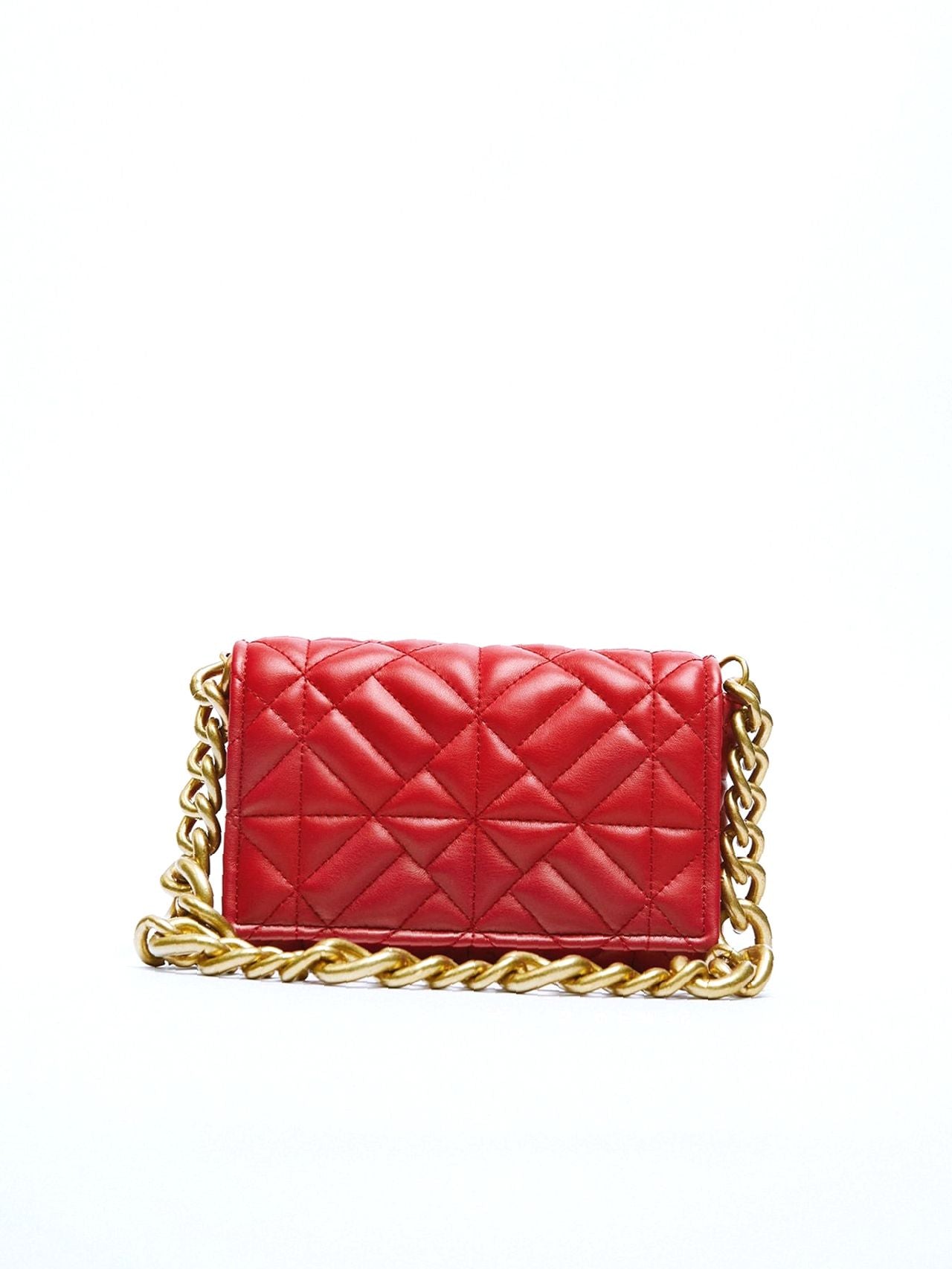 Zara, Bags, Zara Red Crossbody Bag With Chain