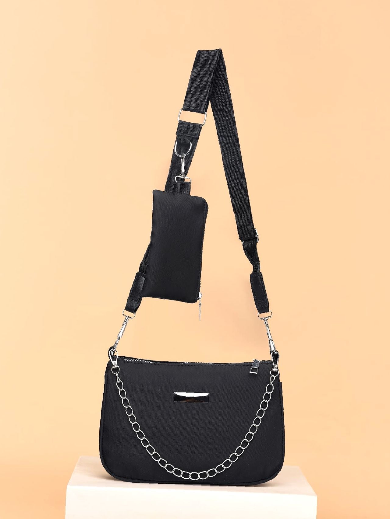 Mini Minimalist Chain Decor Satchel Bag