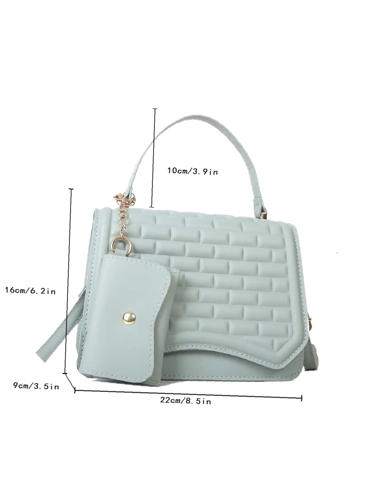 Minimalist Top Handle Flap Square Bag